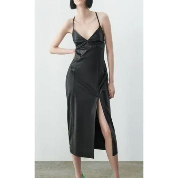 Zara Black Midi Dress - Picture 1 of 13
